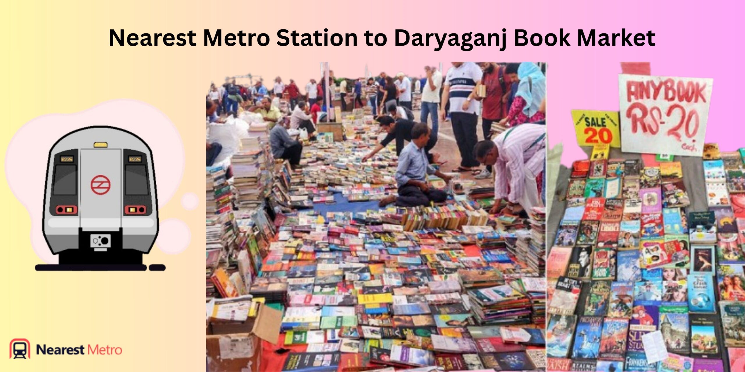 Nearest Metro Station to Daryaganj Book Market